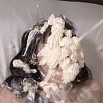 たっぷりの顔面生クリーム視界ゼロ女体盛りフェチプレイで犯す！
