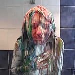 両手足を完全拘束してぶっかけメッシープレイ