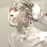 顔面泡メッシー｜目隠しされたように前が見えないコントのようなフェチ動画