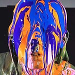 大量の顔面ぶっかけペイントメッシー｜史上最高の絵具でドロドロ変態フェチ動画