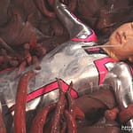 触手十字架両手両足磔完全拘束顔面ぶっかけメッシー｜逃げられないヒロインピンチ変態フェチ動画