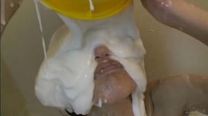 片栗粉メッシー完全拘束で沈められる実験プレイ