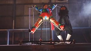 DID磔完全拘束｜ヒロイン拷問X字逆さ責め