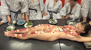 刺身女体盛りメッシー｜盛り付けから食事まで器になった女の姿に興奮変態フェチ動画