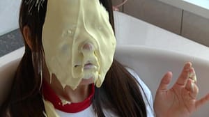 全身食材まみれメッシー｜顔面ドロドロヌルヌルねばねばフェチにはたまらない変態フェチプレイ動画