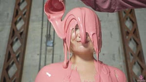 ペイントどろどろメッシー｜ペイントがゆっくりと女体を覆いつくすシチュエーションに興奮が止まらん変態フェチ動画