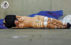 両手両足イモムシ完全拘束│全身をロックされた女は逃げられないオモチャにされる変態フェチ動画