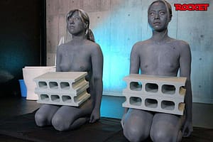 硬化完全拘束｜特殊ペイントの技術で本当に石化したように見える固めフェチ変態マニアック動画