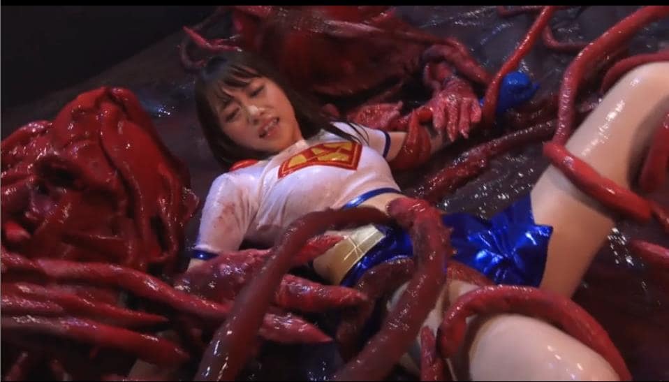 触手ぶっかけ完全拘束