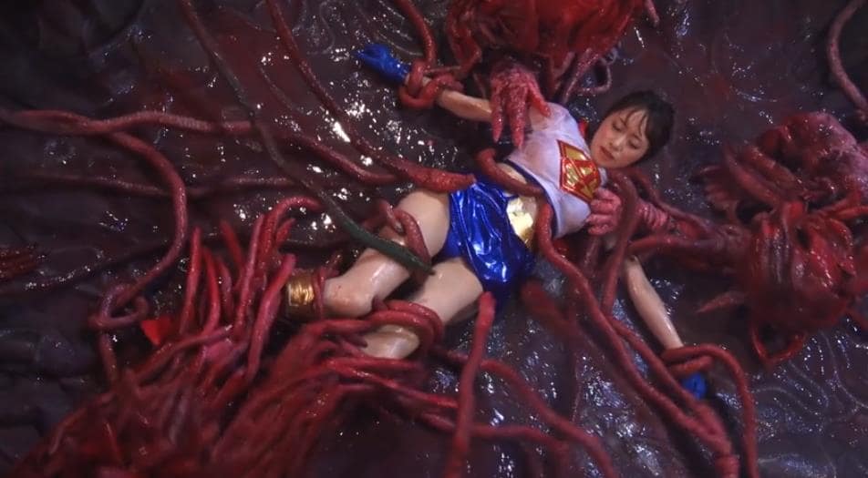 触手ぶっかけ完全拘束