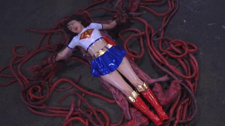 触手ぶっかけ完全拘束