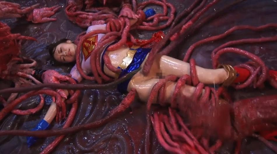 触手ぶっかけ完全拘束