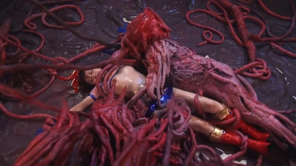 触手ぶっかけ完全拘束